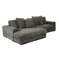 Moes Home Collection Plunge Sectional Sofa - Charcoal - 34 X 106 X 46 In. TN-1004-25-0